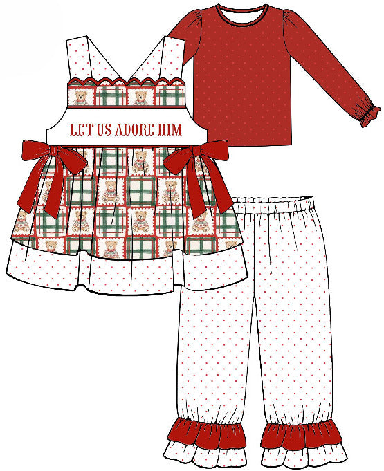 GIRLS 3-PIECE LONG PANTS SET
